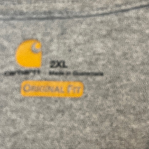 Carhartt Men's Gray Long Sleeve Shirt with Pocket - Picture 5 of 6
